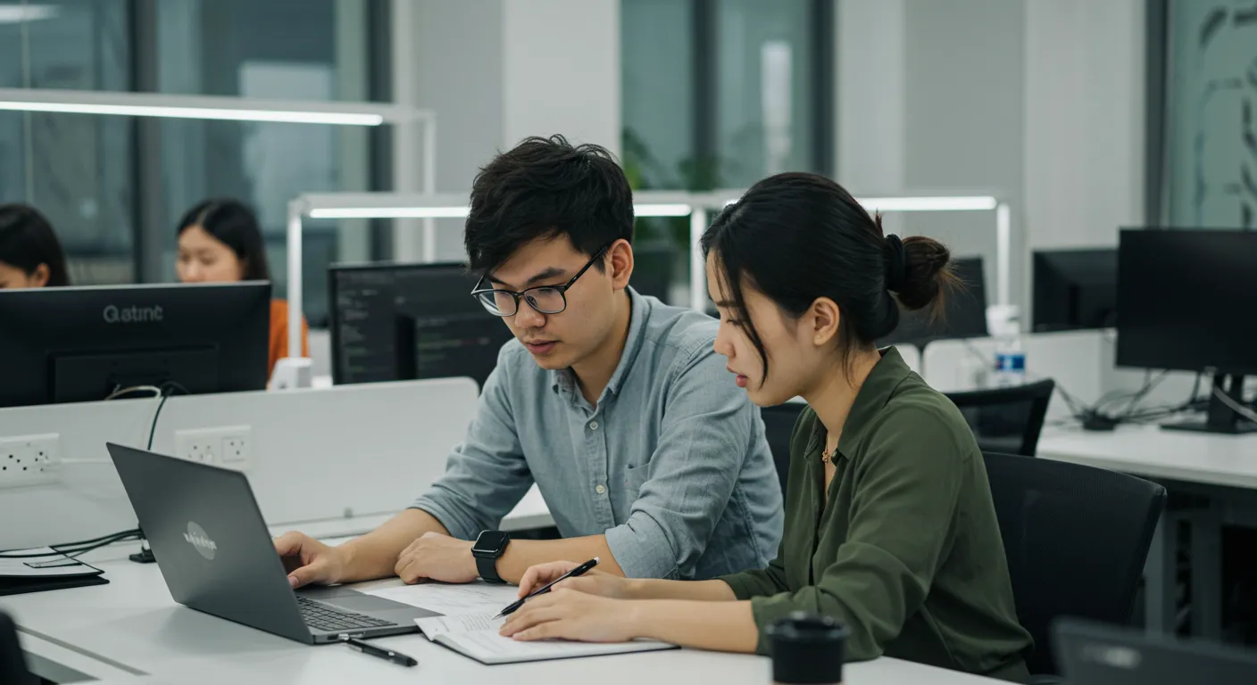 Developers collaborating